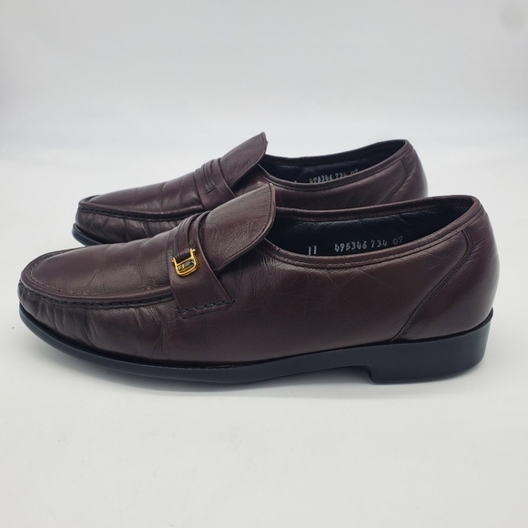 Florsheim Shoes Men 10.5D Riva Moc Toe Bit Loafers Burgundy - Picture 9 of 13